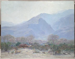 Paesaggio di Palm Springs con capanna, 1925